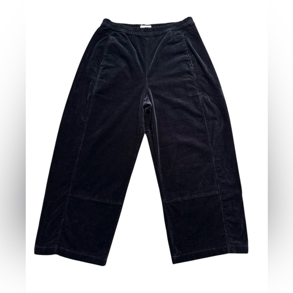Pilcro Pants - Pilcro Izzie Relaxed Barrel Corduroy Pull On Pants Medium Black